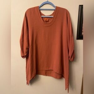 Oh my gauze cinched sleeve Blouse